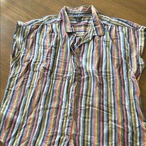 Eddie Bauer Multicolor Striped Casual Shirt